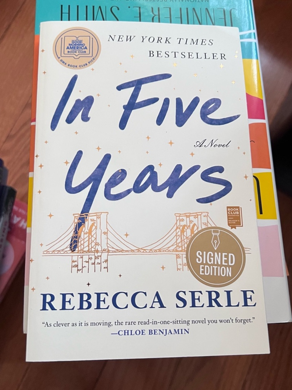 In Five Years by Rebecca Serle - Signed Edition (White & Blue)
